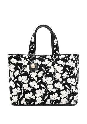 Furla floral-pattern tote bag - Black