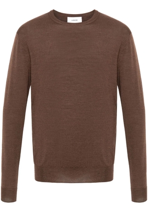 Lardini crew neck wool-blend jumper - Brown