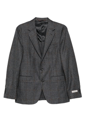 Canali checked wool blazer - Grey