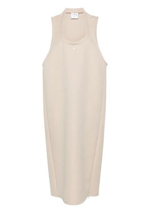 Courrèges logo-patch midi dress - Neutrals