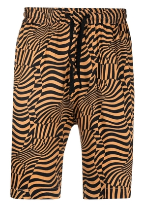 Garçons Infidèles Psycho abstract-print shorts - Black