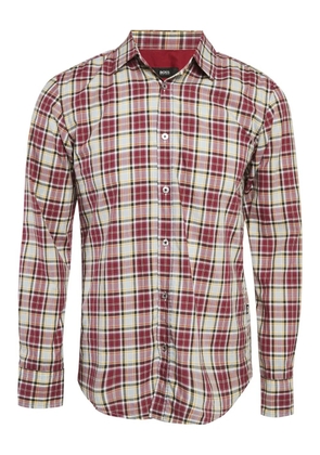 BOSS pre-owned plaid cotton shirt - Red