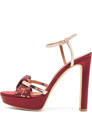 Malone Souliers pre-owned 110mm Lauren platform sandals - Red
