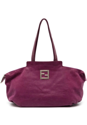 Fendi Pre-Owned Chain leather tote bag - Purple