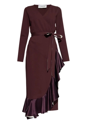 Lanvin wraparound midi dress - Red