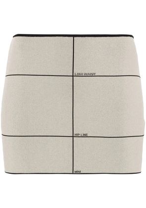 VETEMENTS motif-print mini skirt - Neutrals