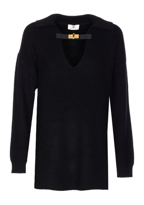 Elisabetta Franchi V-neck wool-blend sweater - Black