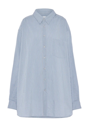 Maison Margiela striped long-sleeved shirt - Blue