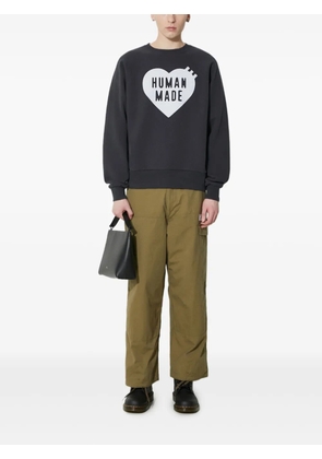 Human Made logo-patch trousers - Green
