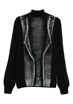 MM6 Maison Margiela high-neck panelled sweater - Black