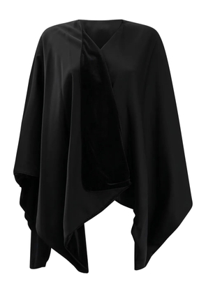 F.It velvet asymmetric cape - Black