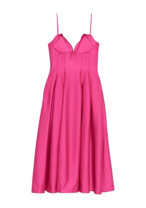Rebecca Vallance sweetheart-neck pleated dress - Pink