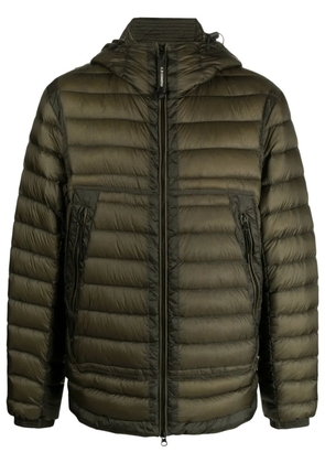 C.P. Company branded-zip puller padded jacket - Green