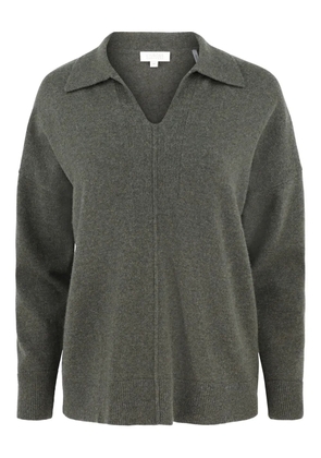 Kinross Cashmere V-neck polo-collar sweater - Green