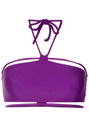 Gloria Coelho bandeau tie bikini top - Purple