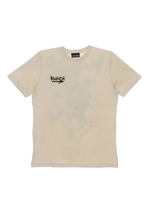 DISCLAIMER graphic-print T-shirt - Neutrals