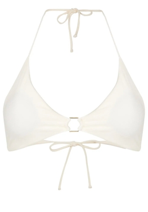 Lenny Niemeyer halterneck triangle-cup bikini top - White