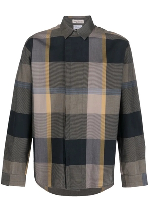 Versace Pre-Owned 1970s check-print button-up shirt - Brown