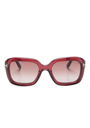 TOM FORD Eyewear rectangle-frame sunglasses - Red