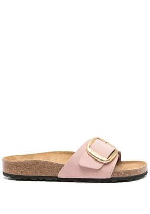 Birkenstock Madrid Big Buckle suede slides - Pink