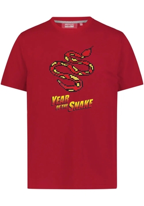 Mostly Heard Rarely Seen 8-Bit Year of the Snake cotton t-shirt - Red