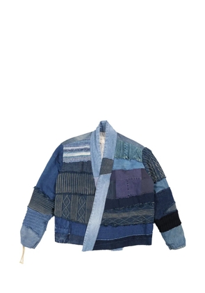 Greg Lauren Mixed Blues GL1 cropped jacket