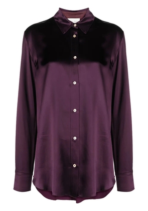 Forte Forte satin-finish long-sleeve shirt - Purple