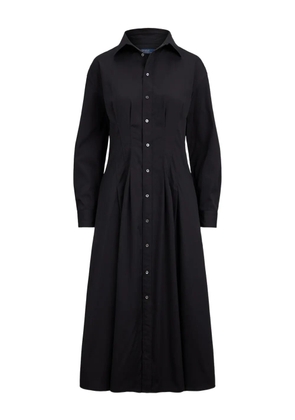 Polo Ralph Lauren collared pleated shirt midi dress - Black