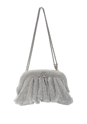 Isla crystal-embellished clutch bag - Silver
