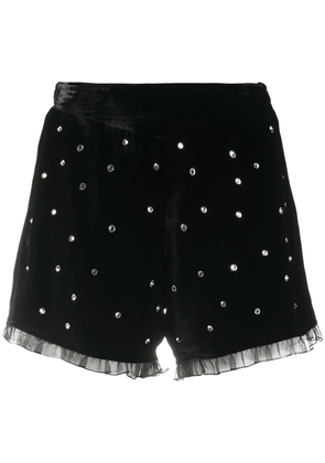 Philosophy Di Lorenzo Serafini crystal-embellished velvet shorts - Black