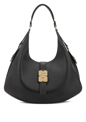 GANNI detailed-hardware shoulder bag - Black