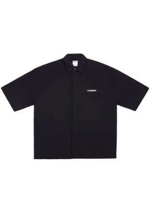 COUNTY OF MILAN logo-print short-sleeve shirt - Black
