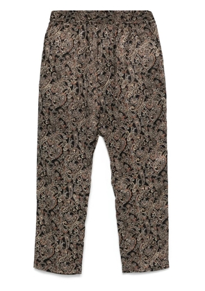 White Mountaineering paisley tapered trousers - Black