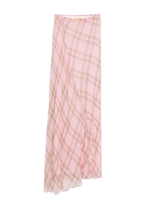 Marques'Almeida tartan-print maxi dress - Pink
