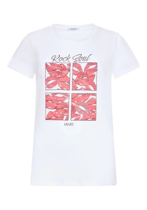 LIU JO lips-print cotton T-shirt - White