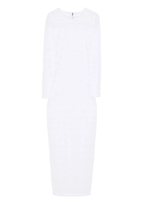 Maison Close Flashback long-sleeve midi dress - White