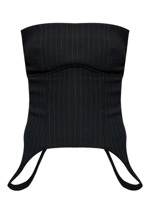 MISBHV pinstriped strapless top - Black