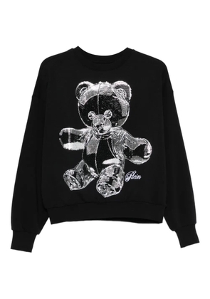 Philipp Plein rhinsetone-embellished bear sweatshirt - Black