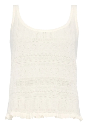 ERES Irène lace cashmere tank top - White