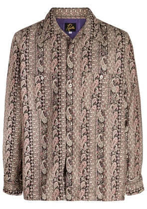 Needles paisley-print button-up shirt - Brown
