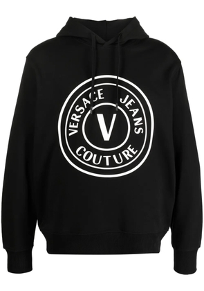 Versace Jeans Couture logo-print cotton hoodie - Black