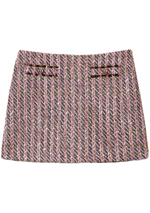 TWINSET bouclé lurex mini skirt - Pink