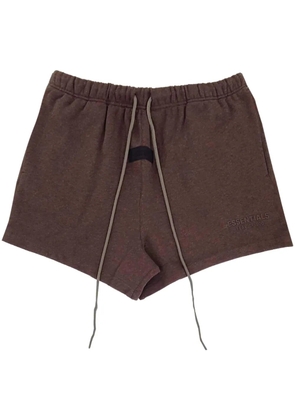 FEAR OF GOD ESSENTIALS logo-appliqué track shorts - Brown