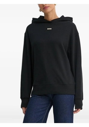 BOSS logo-print hoodie - Black