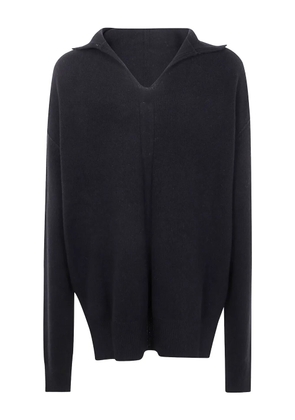 Rick Owens collared cashmere sweater - Black