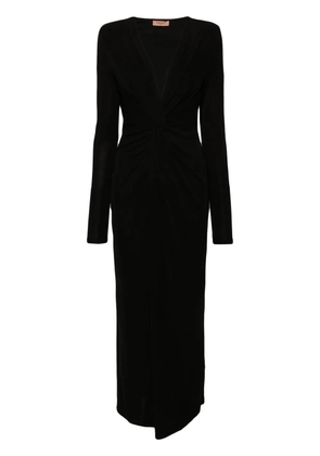 TWINSET draped-detail maxi dress - Black