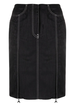 Marine Serre crescent-moon pendant skirt - Black