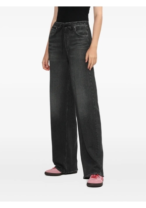 rag & bone drawstring denim jeans - Black