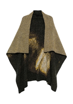 Label Under Construction herringbone-pattern scarf - Brown