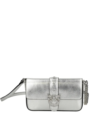 PINKO embellished-buckle cross body bag - Silver